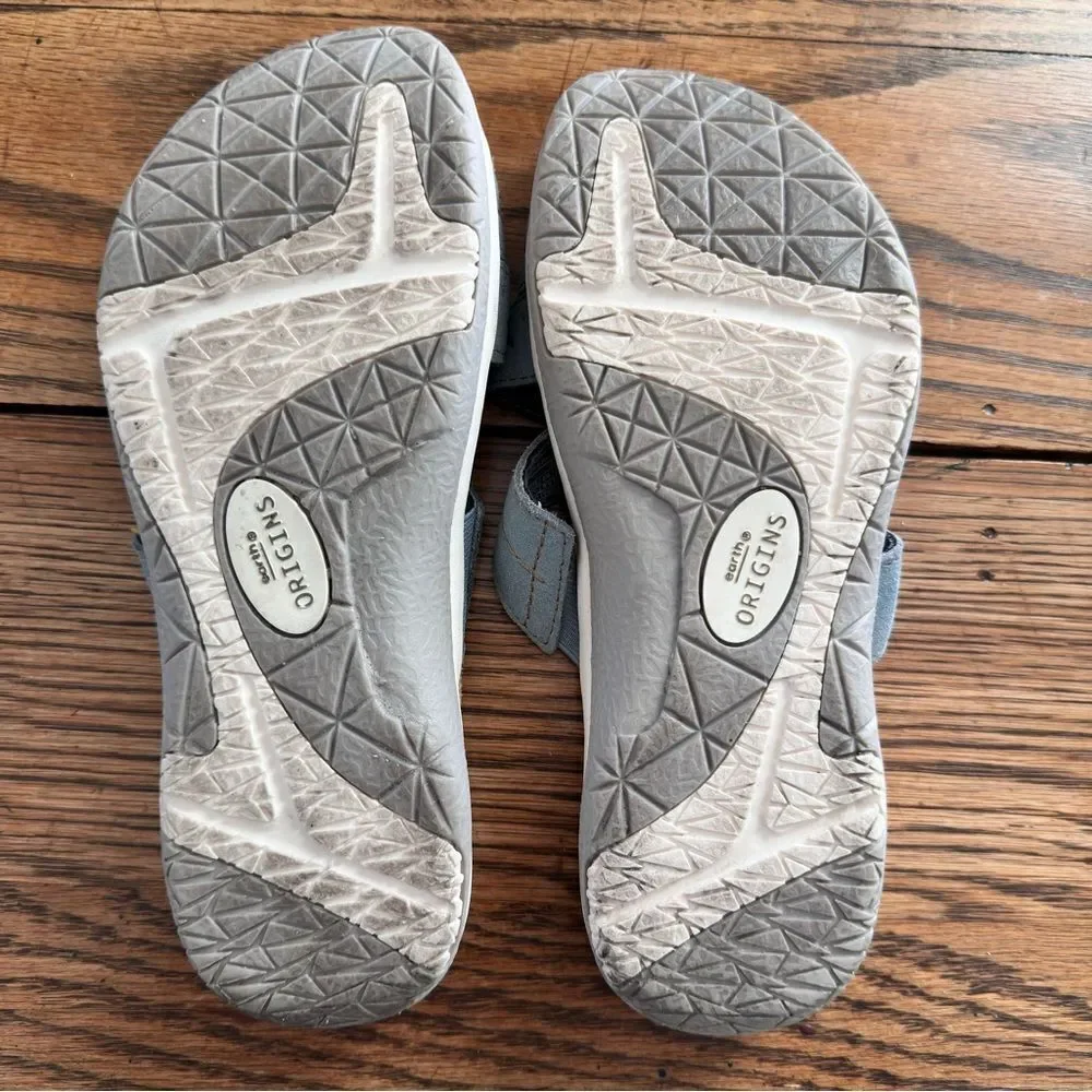 Earth Origins Suede Slide Sandals Savoy Shantel Moroccan Blue Size‎ 6.5